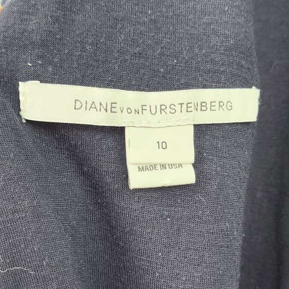 Diane Von Furstenberg Zarita Dress In Midnight Blue Lace Size 10 - Picture 12 of 14